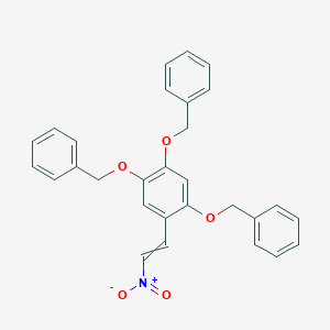 molecular formula C29H25NO5 B8063681 1-(2-Nitroethenyl)-2,4,5-tris(phenylmethoxy)benzene 