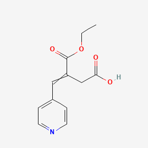 molecular formula C12H13NO4 B8063684 3-Ethoxycarbonyl-4-pyridin-4-ylbut-3-enoic acid 
