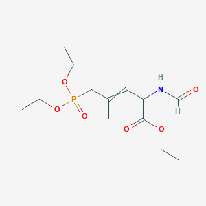 molecular formula C13H24NO6P B8063693 Ethyl 5-diethoxyphosphoryl-2-formamido-4-methylpent-3-enoate 