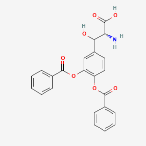 molecular formula C23H19NO7 B8063704 (2R)-2-amino-3-(3,4-dibenzoyloxyphenyl)-3-hydroxypropanoic acid 