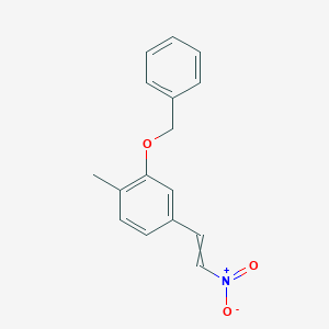 molecular formula C16H15NO3 B8063719 1-Methyl-4-(2-nitroethenyl)-2-phenylmethoxybenzene 