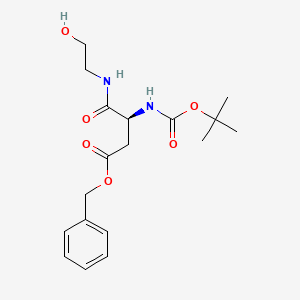 benzyl (3S)-4-(2-hydroxyethylamino)-3-[(2-methylpropan-2-yl)oxycarbonylamino]-4-oxobutanoate