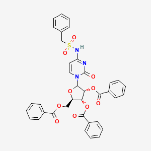 molecular formula C37H31N3O10S B8063777 [(2R,3R,4R)-3,4-dibenzoyloxy-5-[4-(benzylsulfonylamino)-2-oxopyrimidin-1-yl]oxolan-2-yl]methyl benzoate 