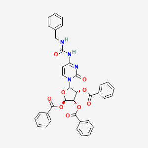 molecular formula C37H30N4O9 B8063784 [(3R,4S,5R)-4,5-dibenzoyloxy-2-[4-(benzylcarbamoylamino)-2-oxopyrimidin-1-yl]oxolan-3-yl] benzoate 