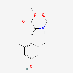 molecular formula C14H17NO4 B8063805 Methyl 2-acetamido-3-(4-hydroxy-2,6-dimethylphenyl)prop-2-enoate 