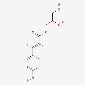 molecular formula C12H14O5 B8063817 2-Propenoic acid, 3-(4-hydroxyphenyl)-, 2,3-dihydroxypropyl ester, (E)- 