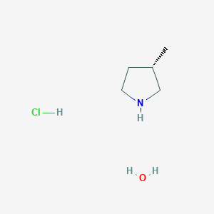 molecular formula C5H14ClNO B8063831 (3S)-3-methylpyrrolidine;hydrate;hydrochloride 