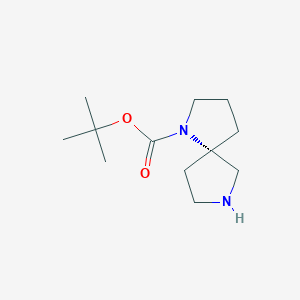 molecular formula C12H22N2O2 B8063852 tert-butyl (5S)-1,7-diazaspiro[4.4]nonane-1-carboxylate 
