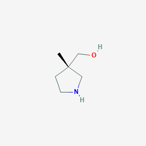 molecular formula C6H13NO B8063883 [(3S)-3-methylpyrrolidin-3-yl]methanol 