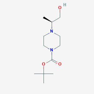 molecular formula C12H24N2O3 B8063912 (S)-1-Boc-4-(1-Hydroxy-2-propyl)piperazine 