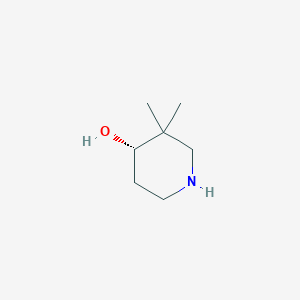 molecular formula C7H15NO B8063921 (4S)-3,3-dimethylpiperidin-4-ol 