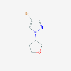 molecular formula C7H9BrN2O B8063936 4-bromo-1-[(3S)-tetrahydrofuran-3-yl]pyrazole 