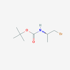 molecular formula C8H16BrNO2 B8063985 (S)-tert-Butyl (1-bromopropan-2-yl)carbamate 