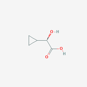 molecular formula C5H8O3 B8063987 (2S)-2-Cyclopropyl-2-hydroxyacetic acid 
