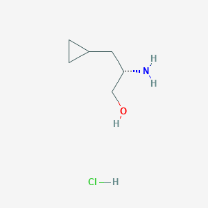 molecular formula C6H14ClNO B8064053 (S)-2-Amino-3-cyclopropylpropan-1-ol hydrochloride 