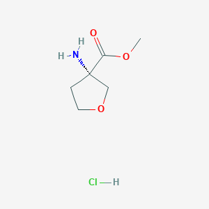 molecular formula C6H12ClNO3 B8064069 methyl (3S)-3-aminooxolane-3-carboxylate;hydrochloride 