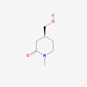 molecular formula C7H13NO2 B8064077 (4S)-4-(hydroxymethyl)-1-methylpiperidin-2-one 