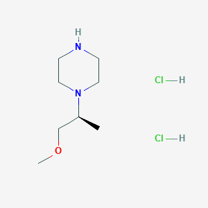 molecular formula C8H20Cl2N2O B8064080 1-[(2S)-1-methoxypropan-2-yl]piperazine;dihydrochloride 