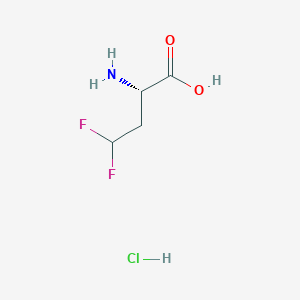 molecular formula C4H8ClF2NO2 B8064107 (2S)-2-Amino-4,4-difluorobutanoic acid hcl 