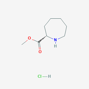 molecular formula C8H16ClNO2 B8064113 (S)-Methyl azepane-2-carboxylate hydrochloride 