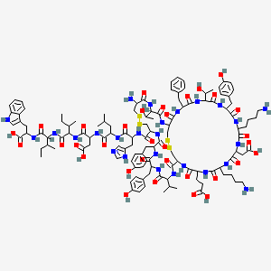 molecular formula C121H168N26O33S4 B8064178 H-Cys-thr-cys-phe-thr-tyr-lys-asp-lys-glu-cys-val-tyr-tyr-cys-his-leu-asp-ile-ile-trp-OH 