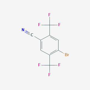 molecular formula C9H2BrF6N B8064333 4-Bromo-2,5-bis(trifluoromethyl)benzonitrile 