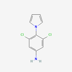 molecular formula C10H8Cl2N2 B8064407 Benzenamine, 3,5-dichloro-4-(1H-pyrrol-1-yl)- CAS No. 93516-63-3