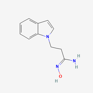 molecular formula C11H13N3O B8064414 N'-hydroxy-3-indol-1-ylpropanimidamide 