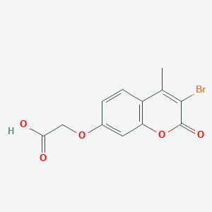 molecular formula C12H9BrO5 B8064418 2-(3-Bromo-4-methyl-2-oxochromen-7-yl)oxyacetic acid 