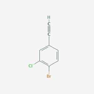 molecular formula C8H4BrCl B8064432 1-Bromo-2-chloro-4-ethynylbenzene 