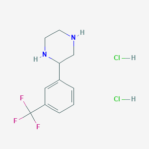 molecular formula C11H15Cl2F3N2 B8064471 2-[3-(Trifluoromethyl)phenyl]piperazine 2HCl 