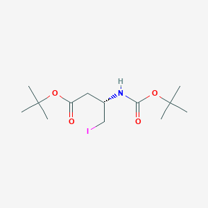 molecular formula C13H24INO4 B8064481 tert-Butyl (S)-3-(Boc-amino)-4-iodobutanoate 