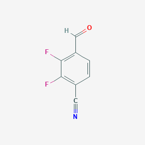 molecular formula C8H3F2NO B8064511 2,3-Difluoro-4-formylbenzonitrile 