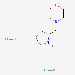 molecular formula C9H20Cl2N2O B8064543 (R)-4-(2-Pyrrolidinylmethyl)morpholine 2HCl 