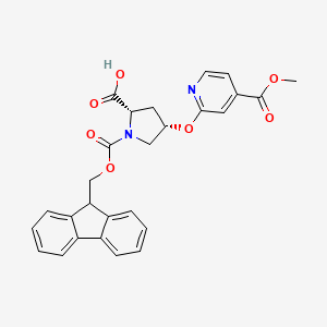 (2S,4S)-1-(9H-fluoren-9-ylmethoxycarbonyl)-4-(4-methoxycarbonylpyridin-2-yl)oxypyrrolidine-2-carboxylic acid
