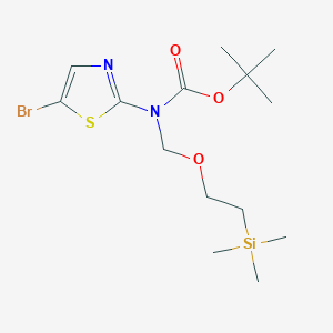 molecular formula C14H25BrN2O3SSi B8064660 N-Boc-N-sem-2-amino-5-bromothiazole 