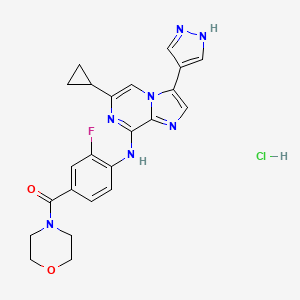 molecular formula C23H23ClFN7O2 B8064692 BRK inhibitor P21d hydrochloride 
