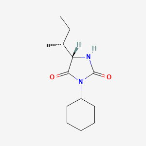 molecular formula C13H22N2O2 B8064711 (5S)-5-[(2R)-butan-2-yl]-3-cyclohexylimidazolidine-2,4-dione 