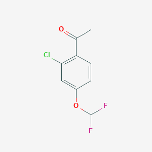 molecular formula C9H7ClF2O2 B8064779 1-(2-Chloro-4-(difluoromethoxy)phenyl)ethanone 