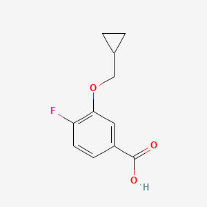 molecular formula C11H11FO3 B8064790 3-(Cyclopropylmethoxy)-4-fluorobenzoic acid 