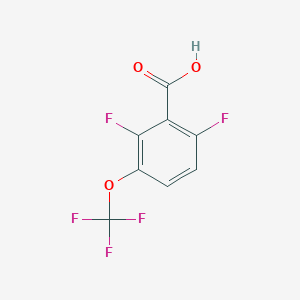molecular formula C8H3F5O3 B8064796 2,6-Difluoro-3-(trifluoromethoxy)benzoic acid 