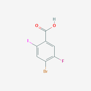molecular formula C7H3BrFIO2 B8064803 4-Bromo-5-fluoro-2-iodobenzoic acid 