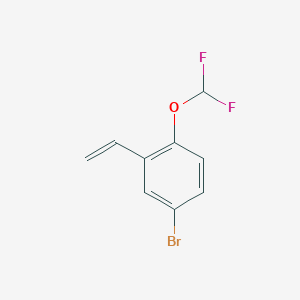 molecular formula C9H7BrF2O B8064844 4-Bromo-1-difluoromethoxy-2-vinyl-benzene 