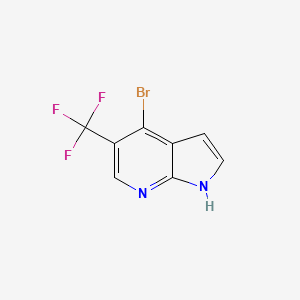 molecular formula C8H4BrF3N2 B8064866 4-bromo-5-(trifluoromethyl)-1H-pyrrolo[2,3-b]pyridine 