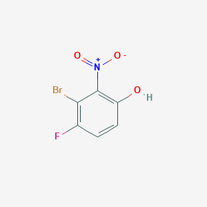 molecular formula C6H3BrFNO3 B8064890 3-Bromo-4-fluoro-2-nitrophenol 
