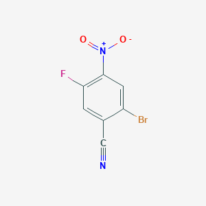 molecular formula C7H2BrFN2O2 B8064891 2-Bromo-5-fluoro-4-nitrobenzonitrile 