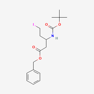molecular formula C17H24INO4 B8064912 Benzyl N-Boc-3-amino-5-iodopentanoate 