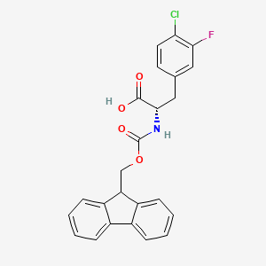 molecular formula C24H19ClFNO4 B8064916 N-Fmoc-3-fluoro-4-chloro-L-phenylalanine 