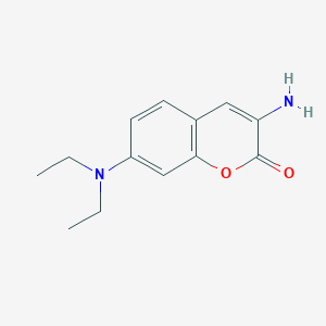 molecular formula C13H16N2O2 B8064959 3-amino-7-(diethylamino)-2H-chromen-2-one 