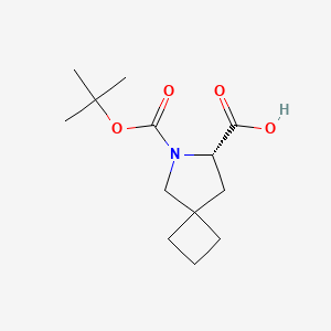 molecular formula C13H21NO4 B8064968 (S)-6-(tert-Butoxycarbonyl)-6-azaspiro[3.4]octane-7-carboxylic acid 
